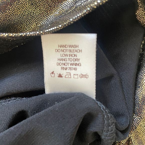 Dress The Population Mini Dress Women Small Gold Metallic Cyberpunk Futuristic - Picture 12 of 13